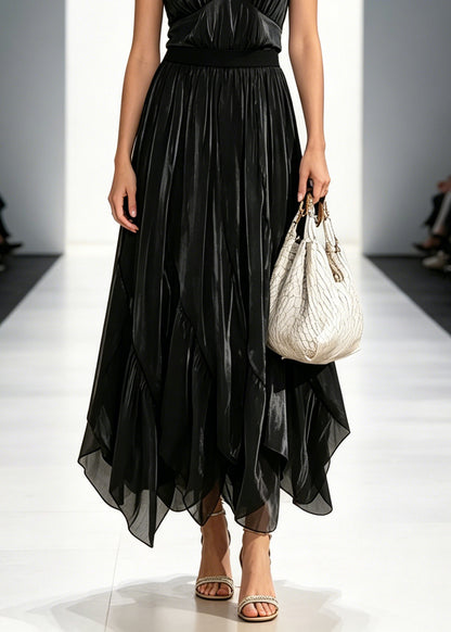 Handmade Black Patchwork Tulle A Line Skirts