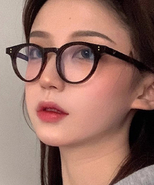 Handmade Black Resin Rotundity Full Frame Reading Glasses