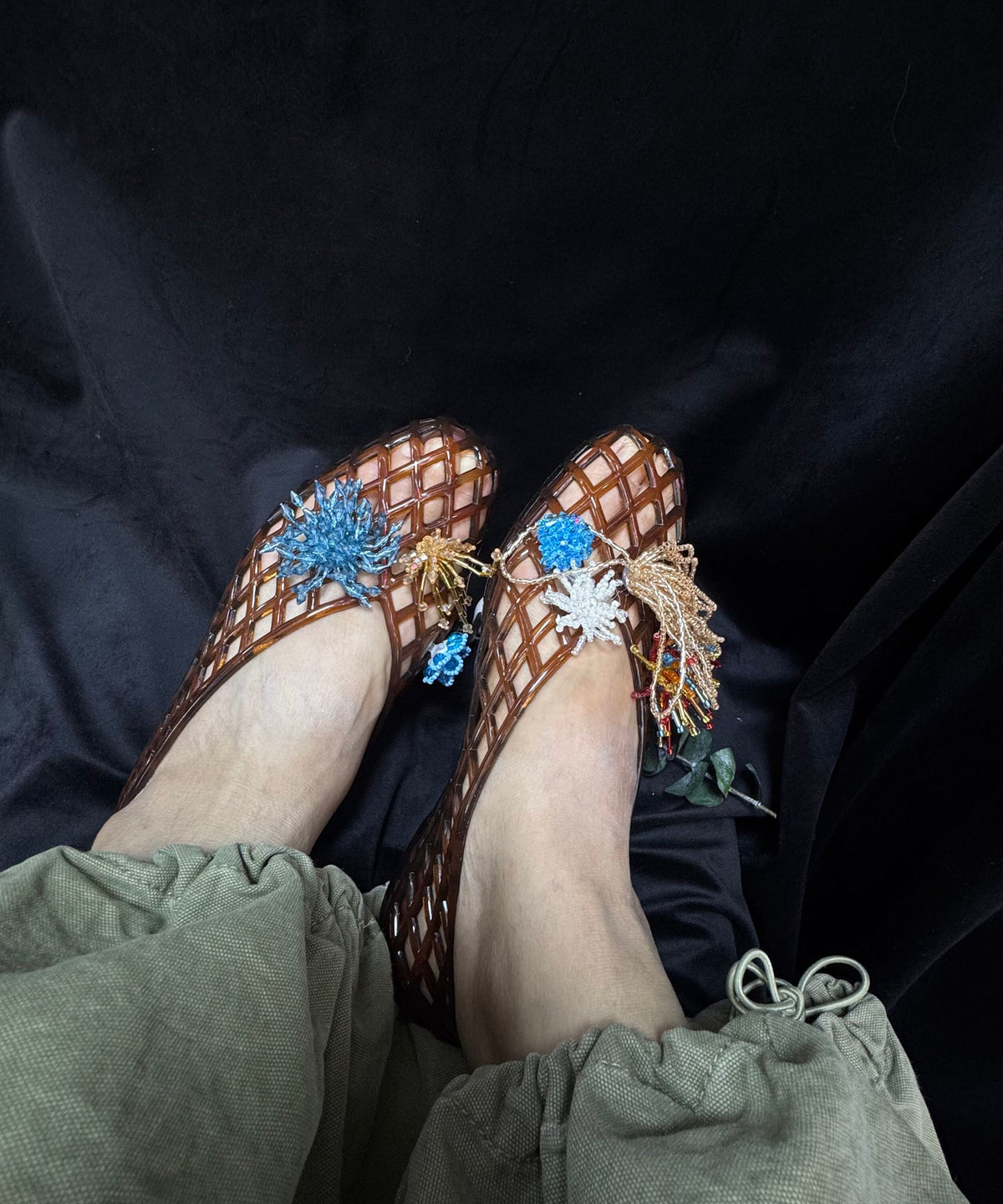 Handmade Brown Sandals Women Hollow Out Sandals