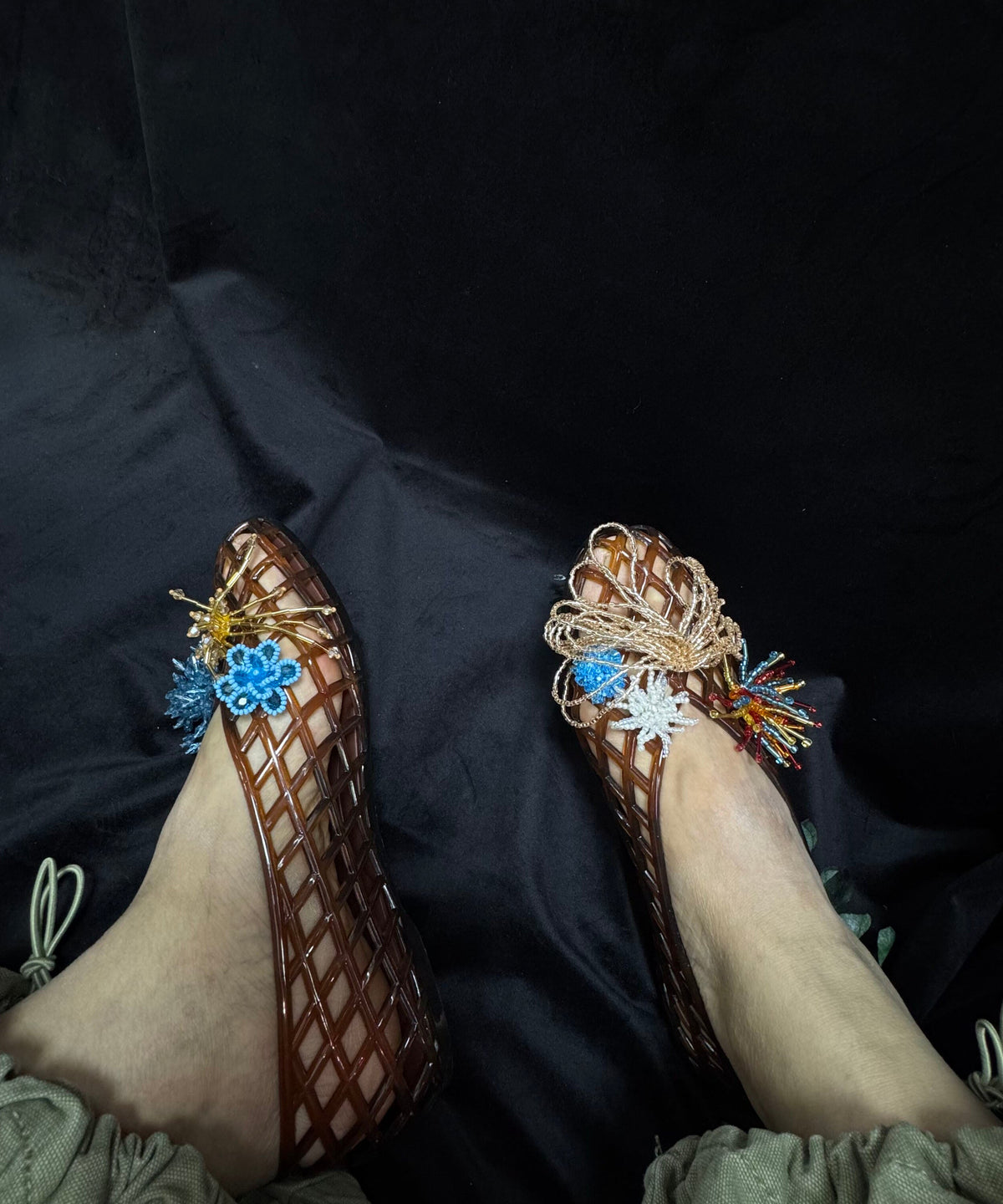 Handmade Brown Sandals Women Hollow Out Sandals