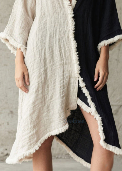 Handmade Colorblock Asymmetrical Patchwork Faux Fur Cardigan Spring