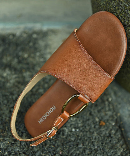 Handmade Cowhide Leather Flat Sandals Hiking Sandals
