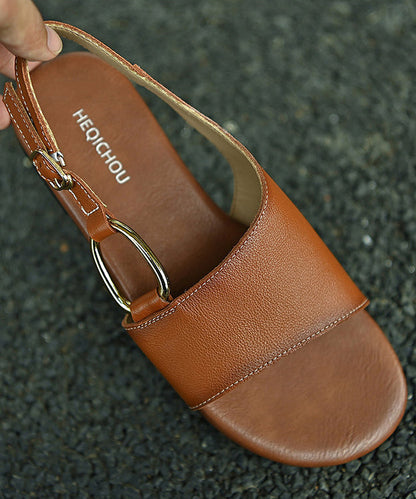 Handmade Cowhide Leather Flat Sandals Hiking Sandals