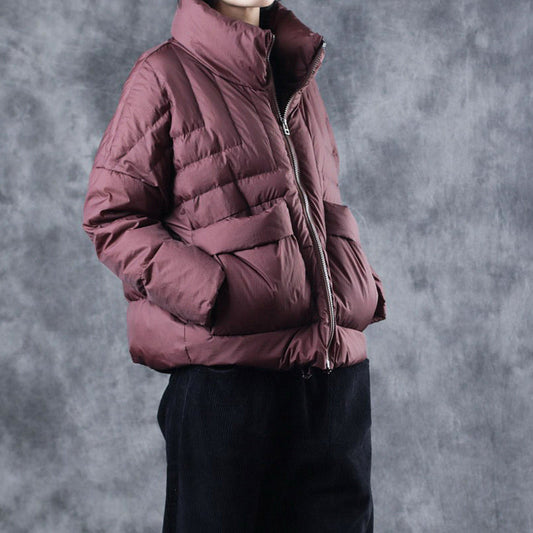 Handmade Mulberry zippered Pockets Winter  Jackets Long sleeve