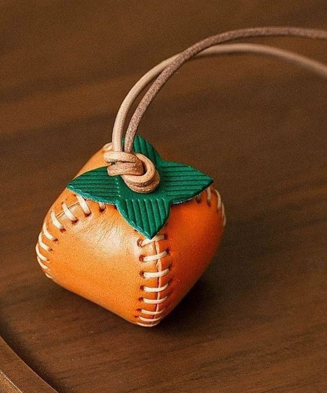 Handmade Orange Weave Persimmon And Peanut Phone Chains