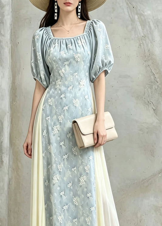 Handmade Pink Wrinkled Tulle Patchwork Maxi Dress Summer