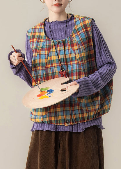 Handmade Purple Oversized Striped Knit Pullover Winter