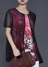 Load image into Gallery viewer, Handmade Red Oversized Patchwork Tulle Tank Summer