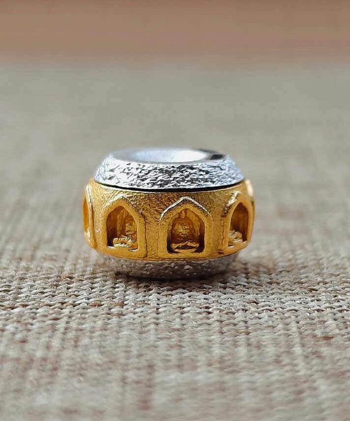 Handmade Silver Thousand niche Buddha Transport Beads