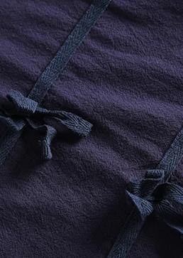 Handmade linen quilting dresses Korea Pure Color Appliques Sleeveless Dress For Women - SooLinen