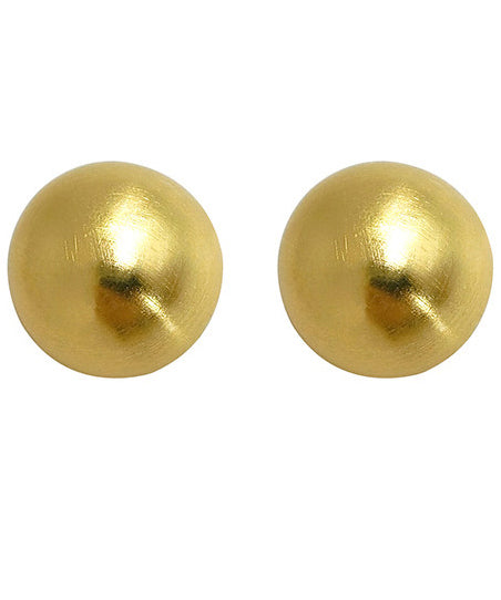 High Quality Golden Round Metal Stud Earrings