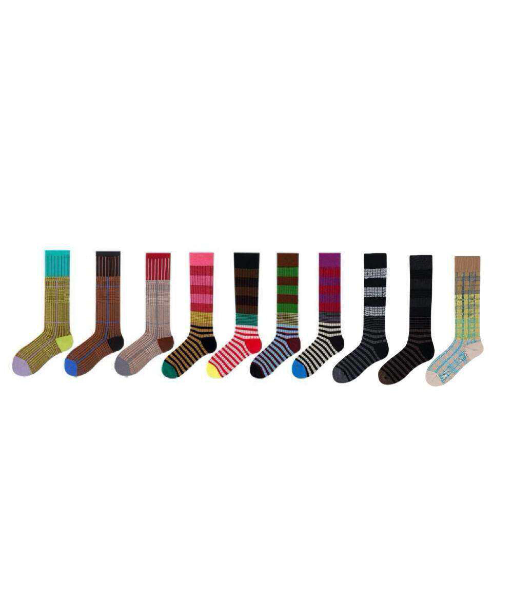 Hot Selling Contrasting Striped Fashion Over The Calf Socks