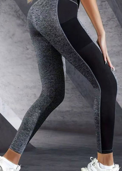 Ignite Grey Butt Scrunch Mesh Panel Leggings Patchwork Capri Running Leggings