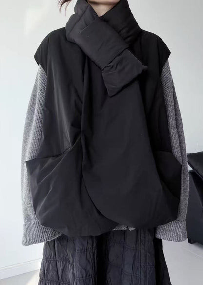 Italian Black Oversized Pockets Duck Down Canada Goose Vests Winter