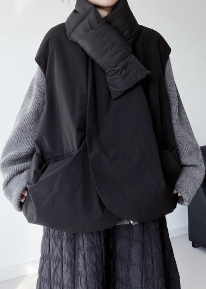 Italian Black Oversized Pockets Duck Down Canada Goose Vests Winter