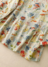 Load image into Gallery viewer, Italian Floral Wrinkled Button Patchwork Linen T Shirts Summer
