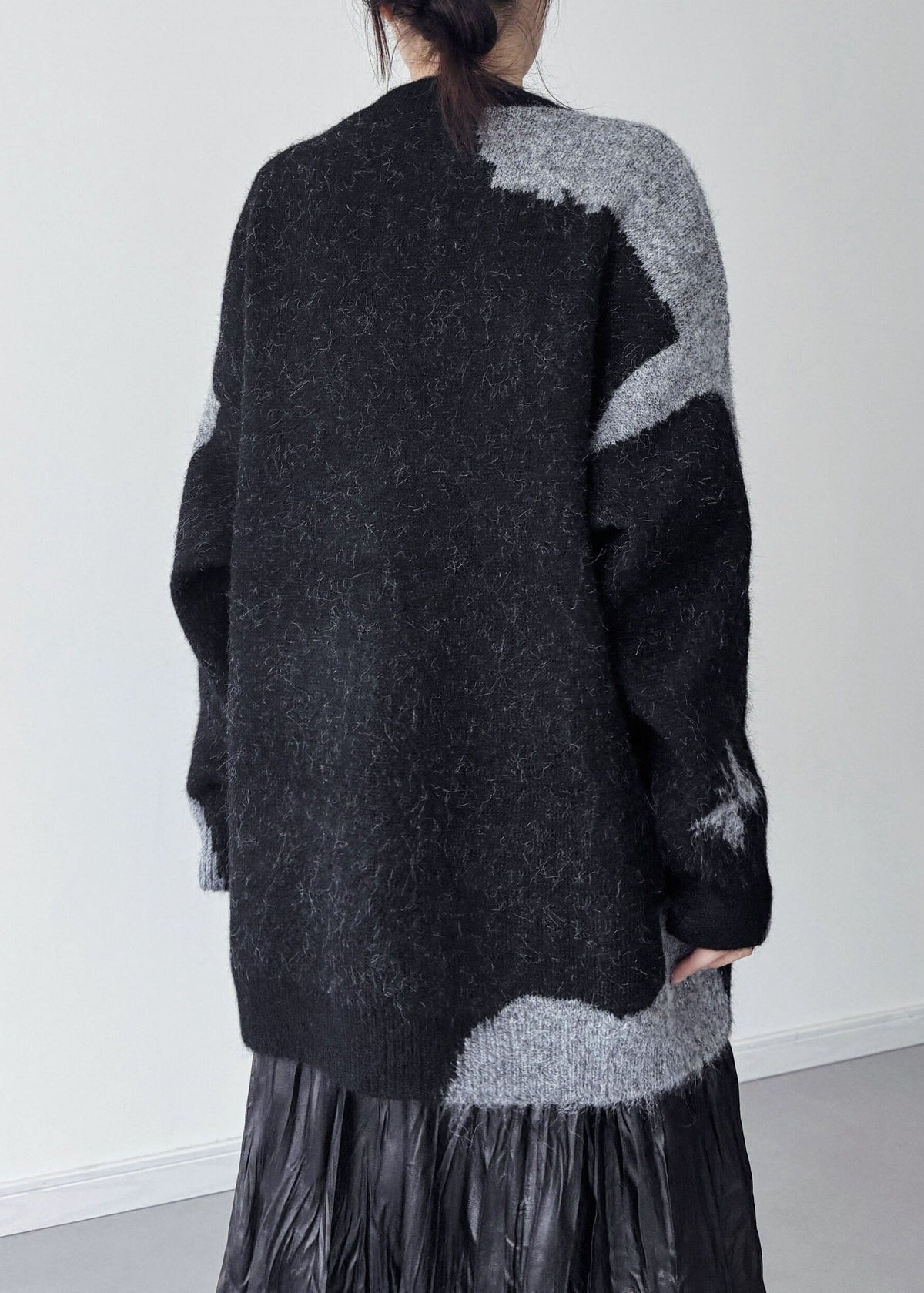 Italian Grey Oversized Butterfly Knit Cardigans Winter