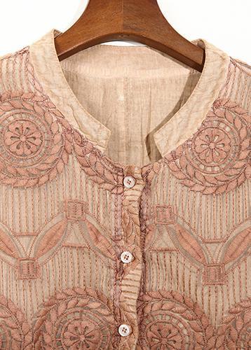 Italian o neck patchwork lace linen tunic pattern Omychic Photography khaki A Line Dress Summer