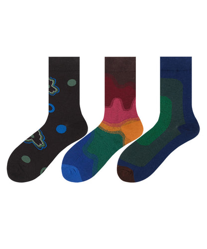 Japanese And Korean Gradient Colored Mid Tube Socks