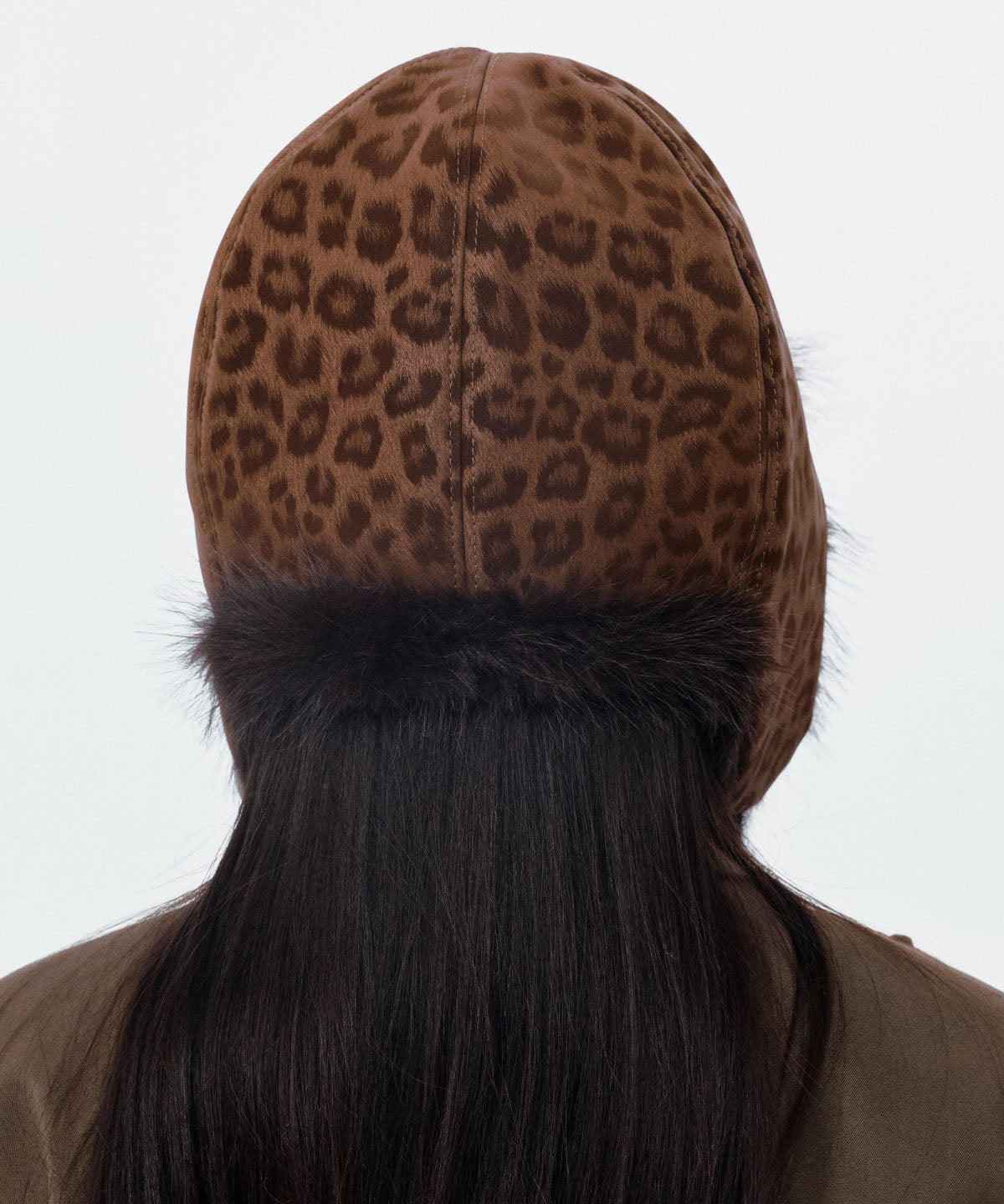 Japanese Korean Leopard Print Warm Fleece Ear Protection Hat Winter