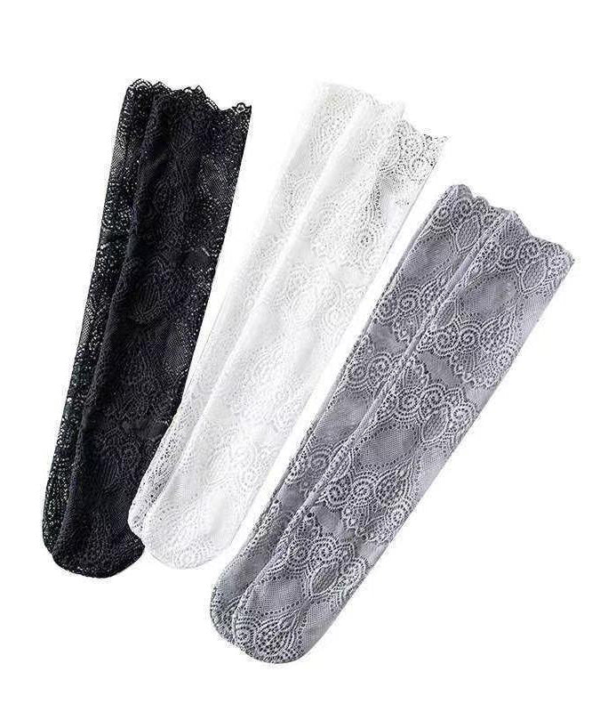 Japanese Style Thin Lace Mid Calf Socks Summer