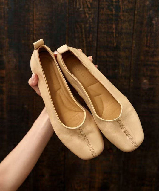 Khaki Flat Feet Shoes Comfortable Flat Shoes For Women