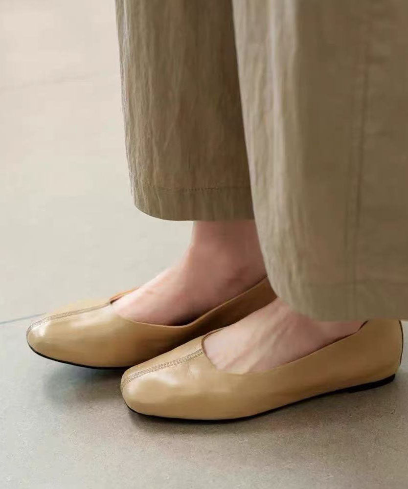 Khaki Flat Feet Shoes Comfortable Flat Shoes For Women