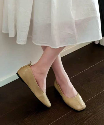 Khaki Flat Feet Shoes Comfortable Flat Shoes For Women