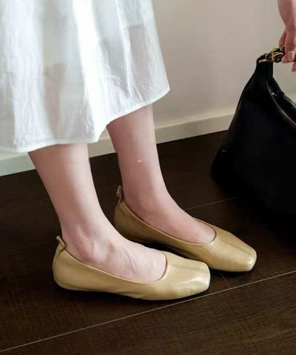Khaki Flat Feet Shoes Comfortable Flat Shoes For Women