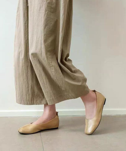 Khaki Flat Feet Shoes Comfortable Flat Shoes For Women