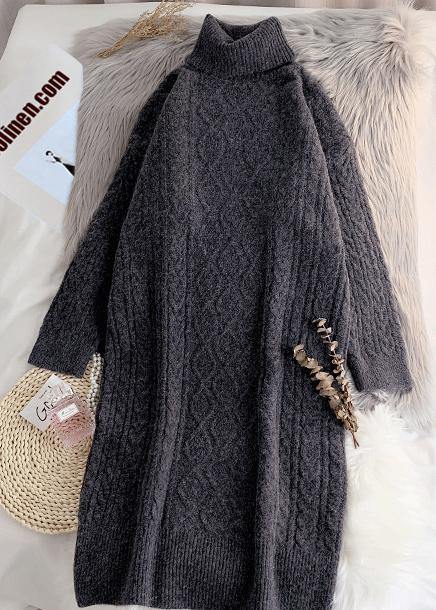 Knitted navy Sweater Wardrobes Vintage lapel thick Funny knitwear - SooLinen