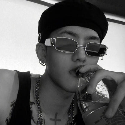 Korean Street Photography Hip-Hop Men's Sunglasses