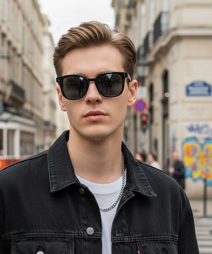 Korean Style Yellow Square Versatile Sunglasses