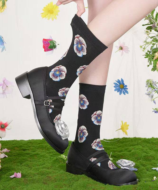Korean Version Cartoon Cute Jacquard Crew Socks
