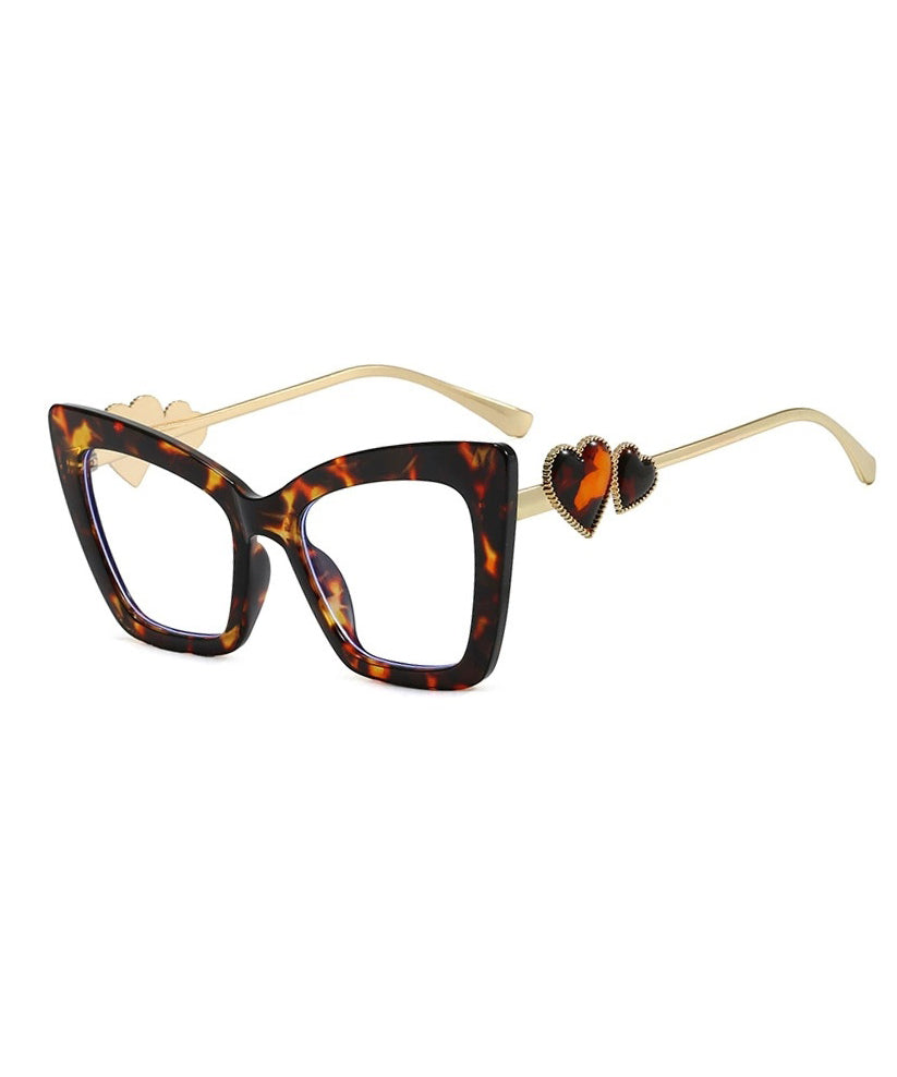 Ladies' Fashion Red Heart Square Flat Mirror