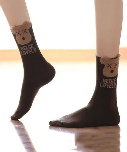 Leisure Versatile Jacquard Cotton Crew Socks