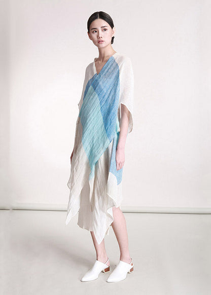 Light Blue V Neck Asymmetrical Cardigan Summer