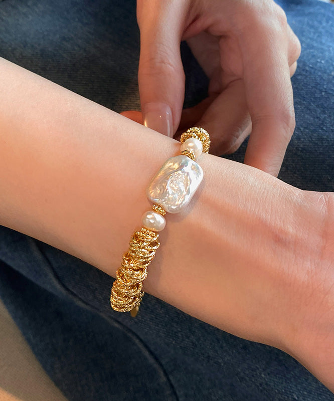 Light Luxury Exquisite Pearl Baroque Chain Bracelet