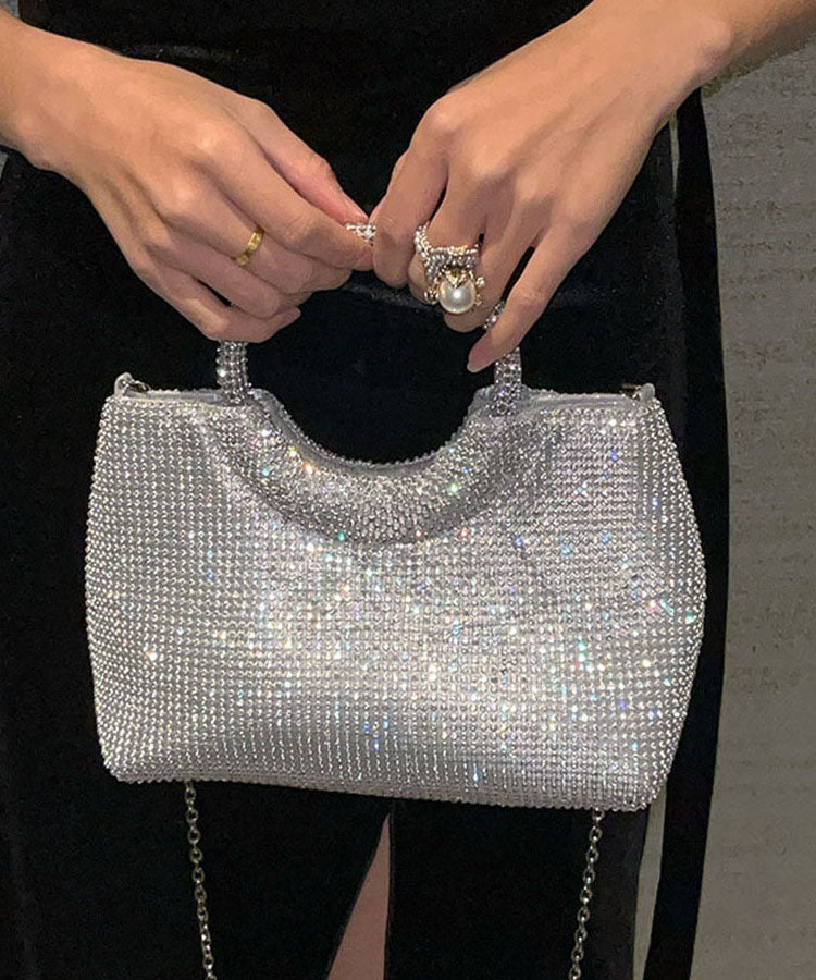 Light Luxury Gold Zircon Sparkling Evening Bag