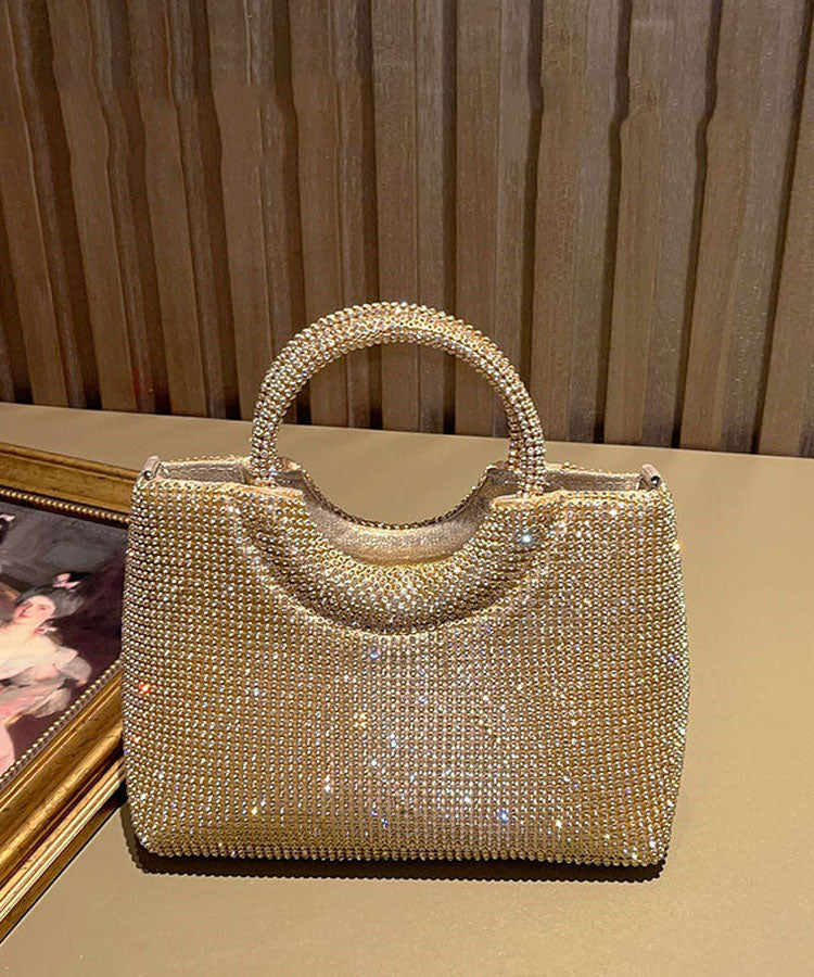 Light Luxury Gold Zircon Sparkling Evening Bag