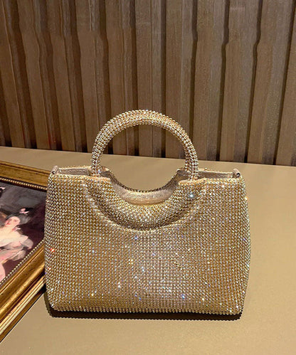 Light Luxury Gold Zircon Sparkling Evening Bag