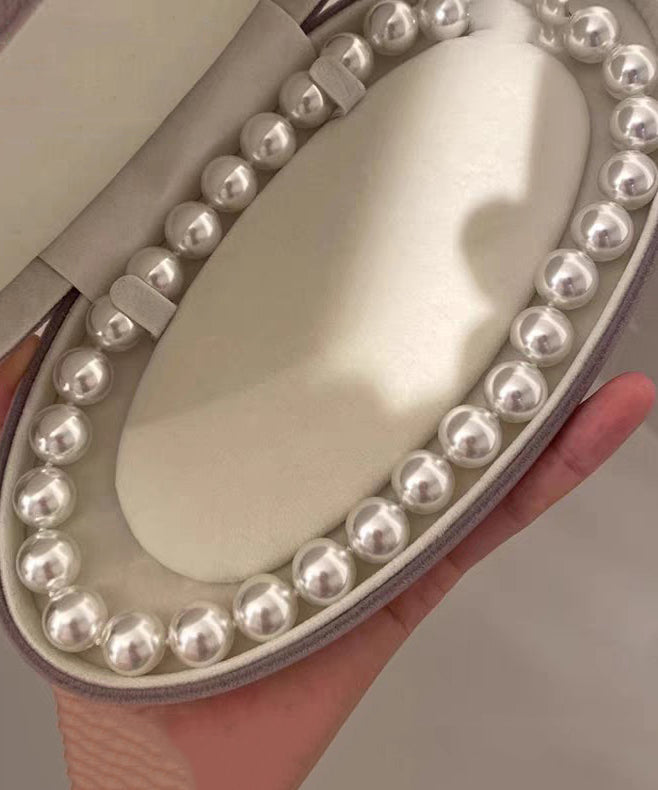 Light Luxury Imitation Natural Seawater Extreme White Pearl Alloy Necklace
