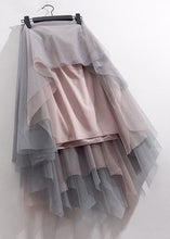 Load image into Gallery viewer, Loose Black Asymmetrical High Waist Tulle Skirt Summer