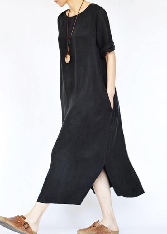 Comfly Black Summer Plus Size Dresses - SooLinen