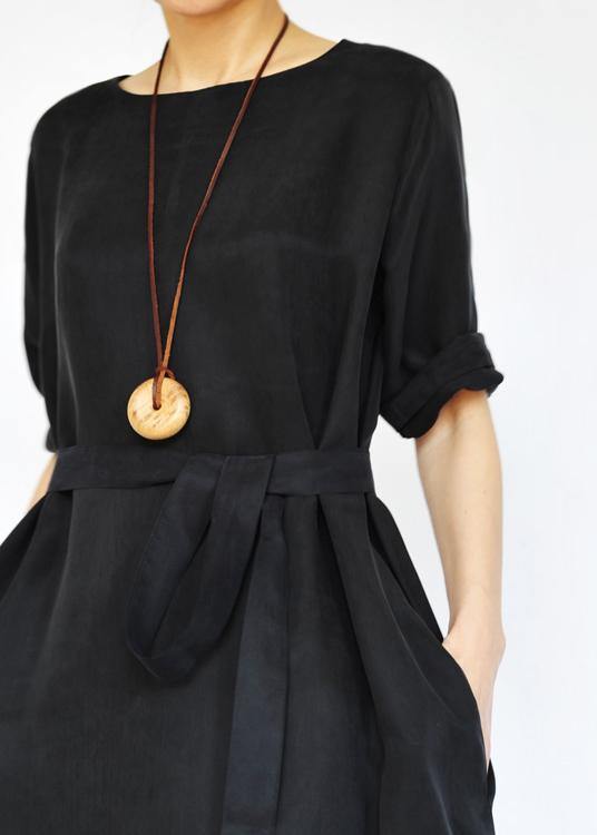 Comfly Black Summer Plus Size Dresses - SooLinen