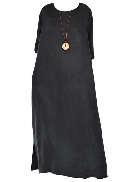 Comfly Black Summer Plus Size Dresses - SooLinen