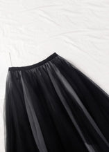 Load image into Gallery viewer, Loose Black Grey Asymmetrical Wrinkled Tulle Skirts Summer