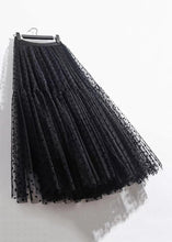 Load image into Gallery viewer, Loose Black Print Elastic Waist Tulle Skirts Summer