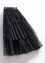 Load image into Gallery viewer, Loose Black Print Elastic Waist Tulle Skirts Summer