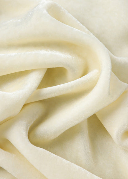 Loose Black V Neck Lace Up Pockets Silk Velour Parka Fall